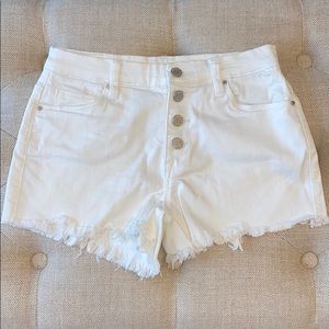 Blank NYC cut-off white denim shorts